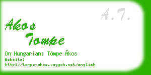 akos tompe business card