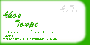 akos tompe business card